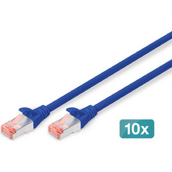 Digitus S/FTP Cat.6 Καλώδιο Δικτύου Ethernet 5m Blue 10τμχ