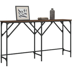 vidaXL Τραπέζι Κονσόλα Καφέ Δρυς 140x29x75cm Επεξεργασμένο Ξύλο 1 τεμ