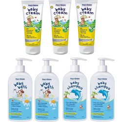 Frezyderm Baby Cream 3x175ml + Shampoo 2x300ml + Bath 2x300ml