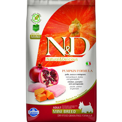 Farmina N&D Pumpkin Grain Free Mini Adult with Chicken, Pumpkin & Pomegranate 7kg