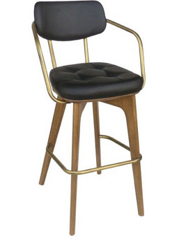 Σκαμπώ bar Bar 201 43-1500 σκαμπό με ξύλινα πόδια 50X60X75 CM