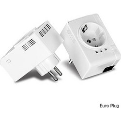 Trendnet TPL-407E2K Powerline Διπλό Kit για Ενσύρματη Σύνδεση με Θύρα Ethernet & Passthrough Πρίζα