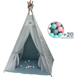 Bebe Stars Nature Παιδική Σκηνή Ινδιάνικη με Στρώμα με 20 Μπάλες