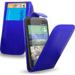 Δερμάτινη Θήκη Flip για HTC Desire 320 Μπλέ (ΟΕΜ)