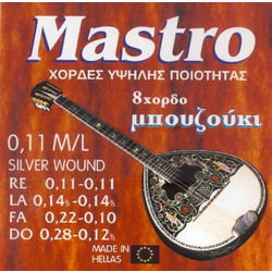 Mastro Σετ 8 Χορδές Μπουζουκιού Silver Plated Copper 11-28"