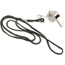 Pentagon Brass Whistle w/ Cord