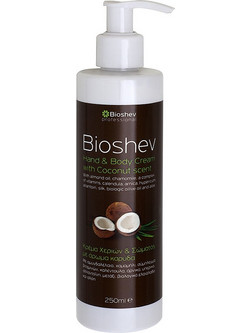 Bioshev Coconut Scent Hand & Body Ενυδατική Κρέμα Σώματος 250ml