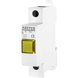 Ενδεικτική λυχνία Μονοφασική Kίτρινη με neon MASTER 3625235662533