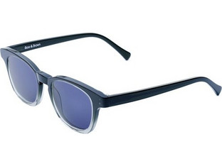 Ross & Brown Princeton 043 Γυναικεία Γυαλιά Ηλίου Τετράγωνα Κοκάλινα Μαύρα με Μπλε Φακό
