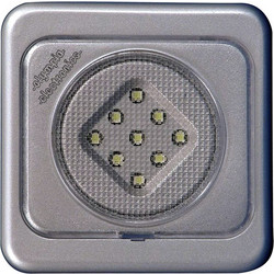 Φωτιστικό τοίχου Weather Spot Light GR-80/W/SL στεγανό IP65 με ασημί περίβλημα Olympia Electronics 923080002