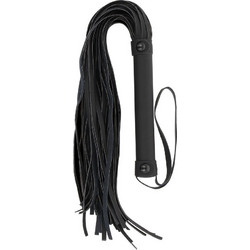 Fetish Submissive Vegan Leather Flogger Μαστίγιο Μαύρο