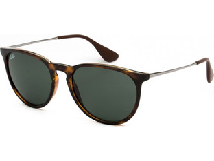 Ray-Ban Erika RB4171 710/71 Ανδρικά Γυαλιά Ηλίου Στρογγυλά Κοκάλινα Μεταλλικά Ταρταρούγα με Πράσινο Polarized Φακό