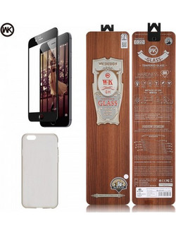 WK 2in1 Avant Garde 9H Tempered Glass με θήκη από σιλικόνη για IPhone X & 7/7 Plus