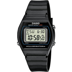 Casio Ψηφιακό Ανδρικό Ρολόι Χρονογράφος με Μαύρο Λουράκι W-202-1AV