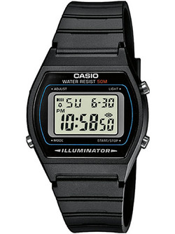 Casio Ψηφιακό Ανδρικό Ρολόι Χρονογράφος με Μαύρο Λουράκι W-202-1AV