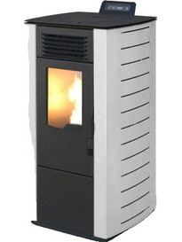 King Stufa 118C White Σόμπα Pellet Αερόθερμη 10.1kW