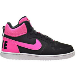 Nike Court Borough MID PS Παιδικά Sneakers Μποτάκια Μαύρα 845108-006