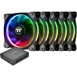 Thermaltake Riing Plus 12 Radiator TT Premium Edition Case Fan 120mm RGB με Σύνδεση 4-Pin PWM 5τμχ