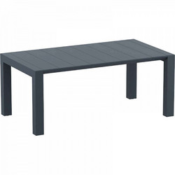 Siesta Ορθογώνιο Τραπέζι Κήπου Vegas Rattan Γκρι 180x100cm 53.0234