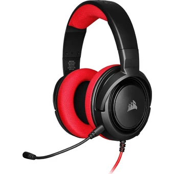 Corsair HS35 Gaming Headset Over Ear Black Red BestPrice.gr