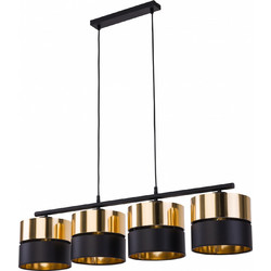 TK Lighting Hilton Κρεμαστό Φωτιστικό Οροφής Ράγα Πολύφωτο Μαύρο 4342
