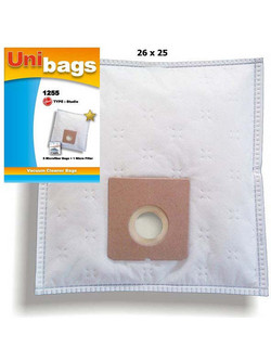 Unibags 1255 Σακούλες Σκούπας 5τμχ Συμβατές με Σκούπα AEG / Bomann / Clatronic / Ariete / Rohnson / Rowenta / Severin / Tristar