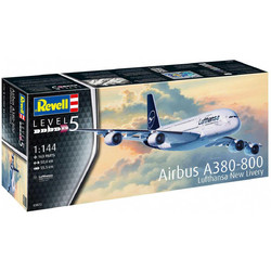 Revell Airbus A380-800 Lufthansa New Livery Συναρμολογούμενο Πλαστικό Μοντέλο Αεροπλάνου 1:144