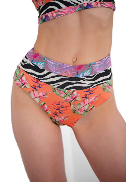 BLU4U Ψηλόμεσο Bikini Brazil Floral Πολύχρωμο 23365020-13