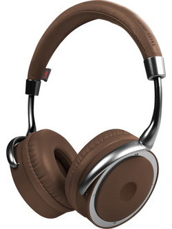 SBS Premium Slide Ασύρματα Bluetooth Ακουστικά Over Ear με Noise Canceling Καφέ