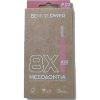 BeMyFlower Bamboo Μεσοδόντια Βουρτσάκια 0.4mm Ροζ 8τμχ