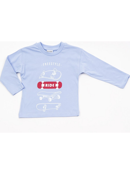 TraX Παιδικό T-Shirt Μακρυμάνικο Γαλάζιο 45403