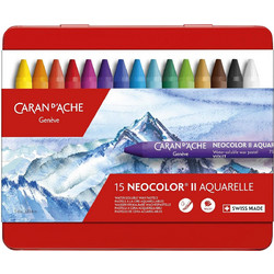 Caran d'Ache Neocolor II Aquarelle Κηρομπογιές Σετ 15τμχ