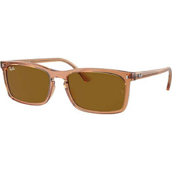 Ray-Ban RB4435 676433 Ανδρικά Γυαλιά Ηλίου Τετράγωνα Κοκάλινα Πορτοκαλί με Καφέ Polarized Φακό