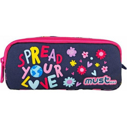 Must Energy Spread Your Love Κασετίνα με 2 Θήκες Navy Μπλε Φούξια 585551