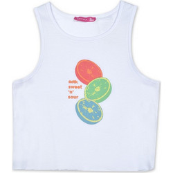 BodyTalk Παιδικό Crop Top Αμάνικο Λευκό 1241-701321-00200