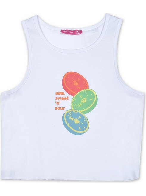 BodyTalk Παιδικό Crop Top Αμάνικο Λευκό 1241-701321-00200