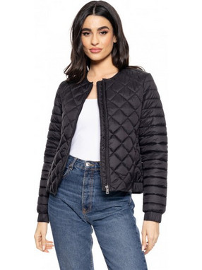 Biston Γυναικείο Μπουφάν Puffer Κοντό Μαύρο 51-101-004