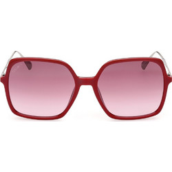 Max & Co MO0010 69T Γυναικεία Γυαλιά Ηλίου Τετράγωνα Ασημί Κόκκινο με Ροζ Degradee Φακό