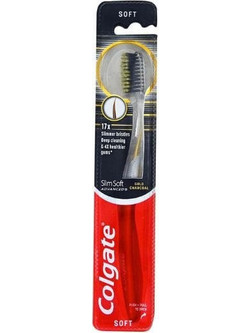 Colgate Slim Soft Advanced Soft Oδοντόβουρτσα Ασημί Χρυσή