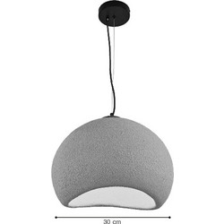 InLight Fiberglass Κρεμαστό Φωτιστικό Οροφής Μονόφωτο E27 Γκρι 4053-D