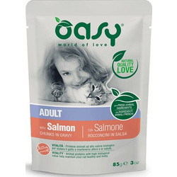 Oasy Adult Chunks with Salmon in Gravy 85gr