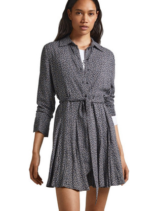 Pepe Jeans Jeni Mini Καθημερινό Φόρεμα Μαύρο PL953412-0AA