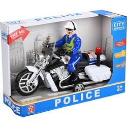 Zita Toys City Service Αστυνομική Μηχανή με Φώτα & Ήχους Κόκκινη