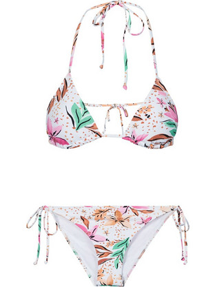 Roxy Bikini Set Τριγωνάκι Floral Λευκό Πολύχρωμο ERJX203537-WBK8