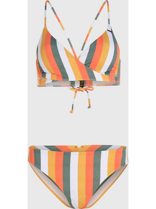 O'Neill Bikini Set Τριγωνάκι Brazil Πράσινο Πορτοκαλί 1800252-32525W