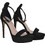 BC Γυναικεία Πέδιλα Suede Μαύρα με Λεπτό Ψηλό Τακούνι 12-620-B