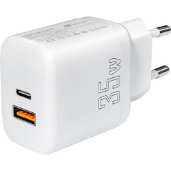 Leotec Φορτιστής χωρίς Καλώδιο με Θύρα USB-A & Θύρα USB-C 35W LECSPH35W2W White