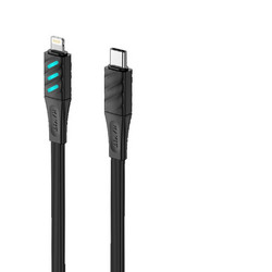 Havit CB6255 Flat LED USB-C to Lightning Cable 1m Black 6939119087401