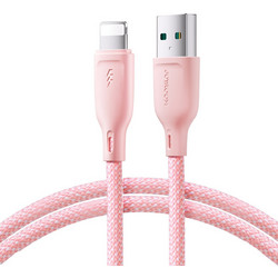 Joyroom Multi-Color Series Braided USB-A to Lightning Cable 1m Pink 6941237110510