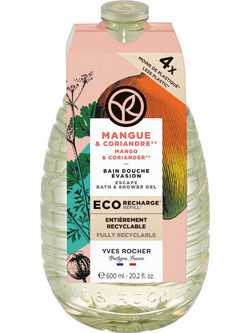 Yves Rocher Mango & Coriander Αφρόλουτρο σε Gel Refill 600ml